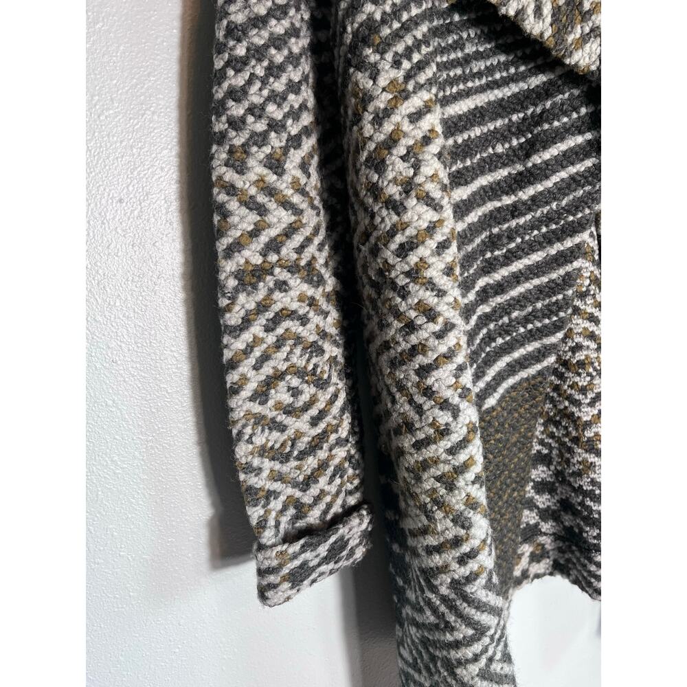 Lucky Brand Wool Size S Cardigan Lagenlook Layering Thick Knit Draped Oversized - Picture 4 of 12